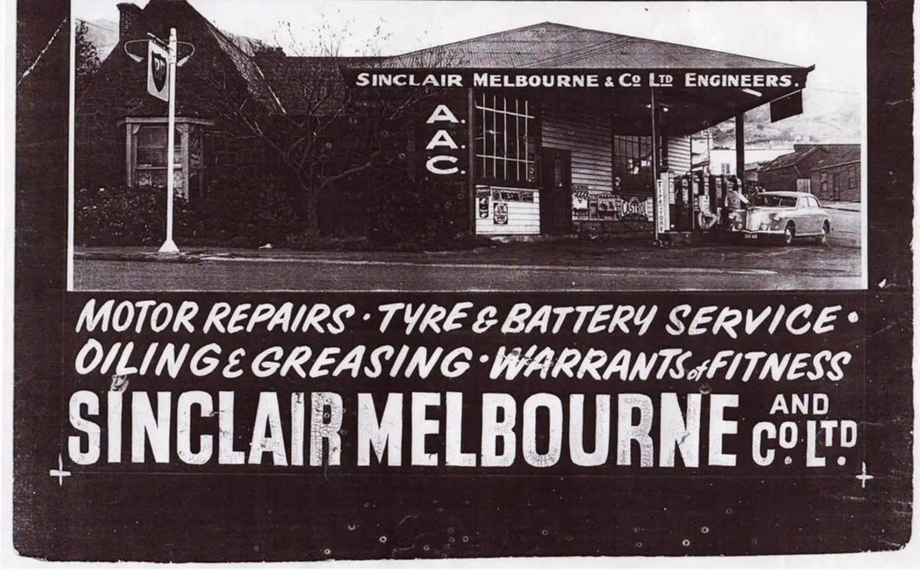 An old photo of Sinclair Melbourne Co. office, before it became a big ship building yard.